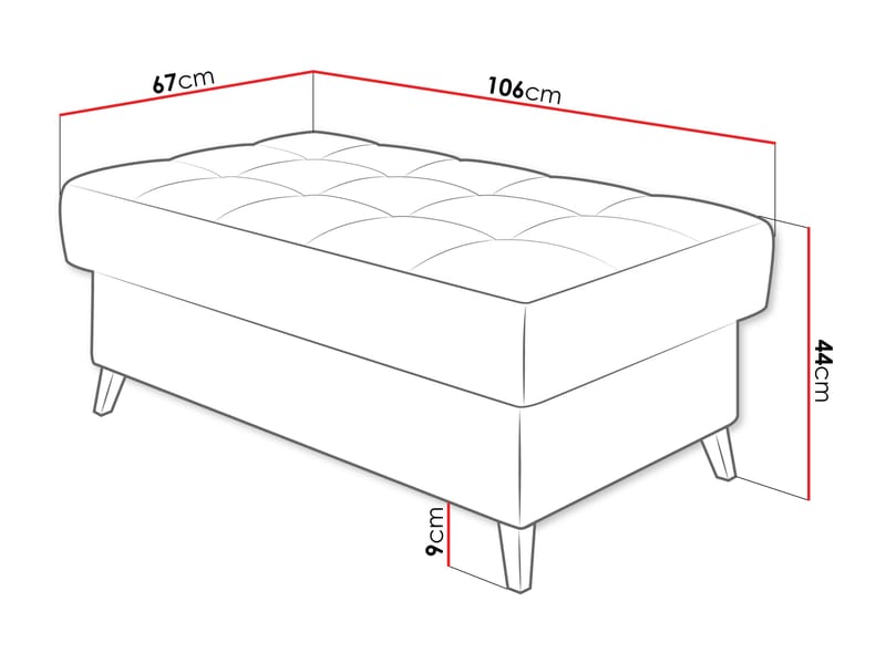 Amshyttan Fotskammel 106 cm - Beige - Møbler - Stoler & lenestoler - Krakk - Fotskammel