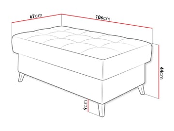 Amshyttan Fotskammel 106 cm - Blå - Møbler - Stoler & lenestoler - Krakk - Fotskammel