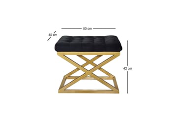 Gillie Sittepuff 40 cm - Gull/Svart - Møbler - Stoler & lenestoler - Krakk - Puff