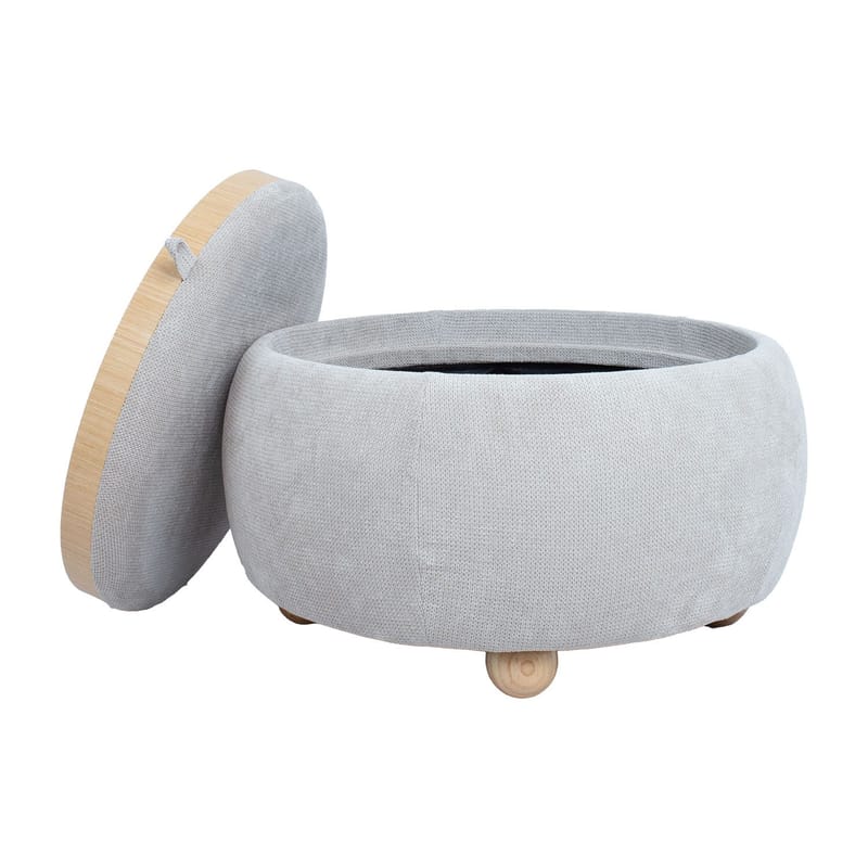 Ottoman/Table HOME4YOU - Beige - Møbler - Stoler & lenestoler - Krakk - Puff - Sittepuff med oppbevaring