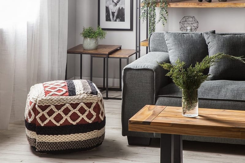 Sager Puff 48 cm - Flerfarget - Møbler - Stoler & lenestoler - Krakk - Puff