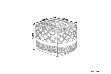 Sager Puff 48 cm - Flerfarget - Møbler - Stoler & lenestoler - Krakk - Puff