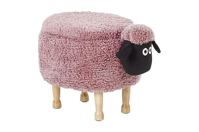 Sauepuff med oppbevaring, Rosa