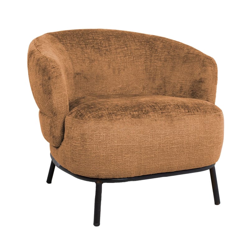 Lenestol HOME4YOU Gemala 150x40xh80 cm, svart, oransje