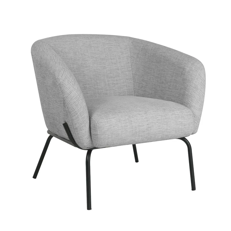 Lenestol HOME4YOU Micky 120x40xh75 cm, melamin med eikebark, Lysegrå