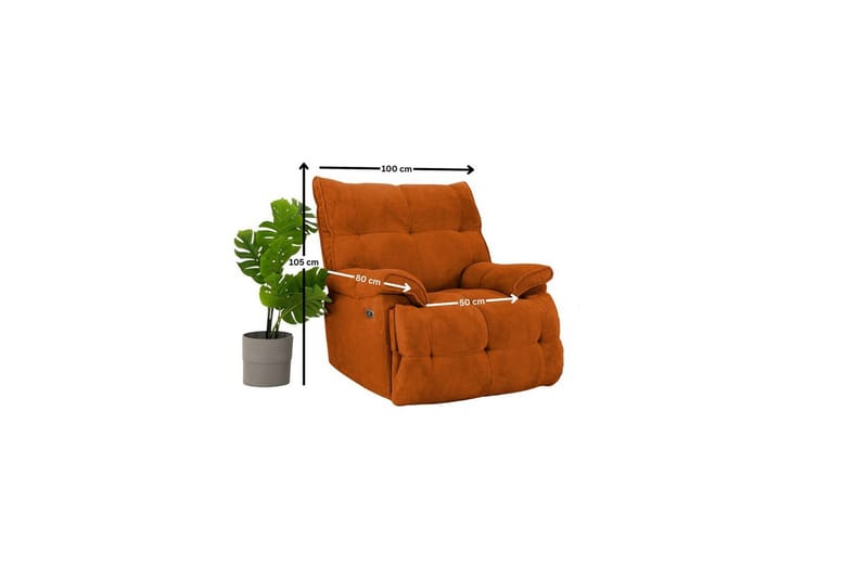 Osmara Elektrisk reclinerstol - Rød - Møbler - Stoler & lenestoler - Lenestoler - Recliner & kinostol