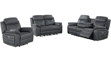 Reclinerlenestol Rindal Stoff Elektrisk - grå - Møbler - Stoler & lenestoler - Lenestoler - Recliner & kinostol
