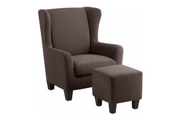 Silfa Lenestol Microfiber - Brun - Møbler - Stoler & lenestoler - Lenestoler - Ørelappstol