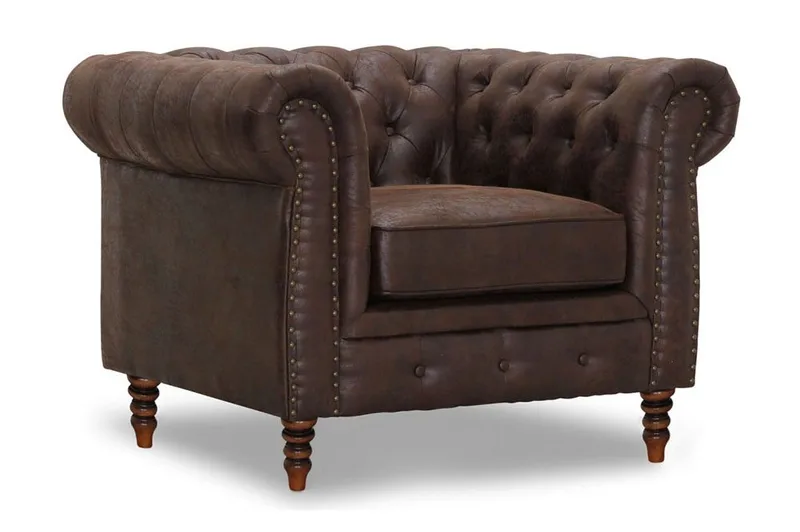 Cambridge Lenestol, Stoff vintage brun