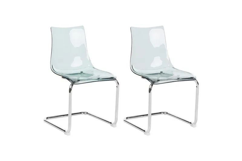Matsalsstol Beliani Marshall set om 2 Transparent