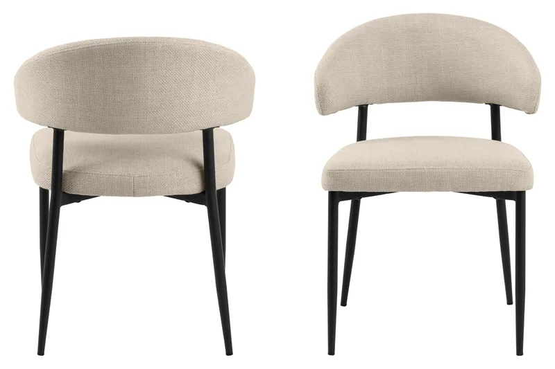 Sawako Spisestol - Beige / Svart - Møbler - Stoler & lenestoler - Spisestuestoler & kjøkkenstoler