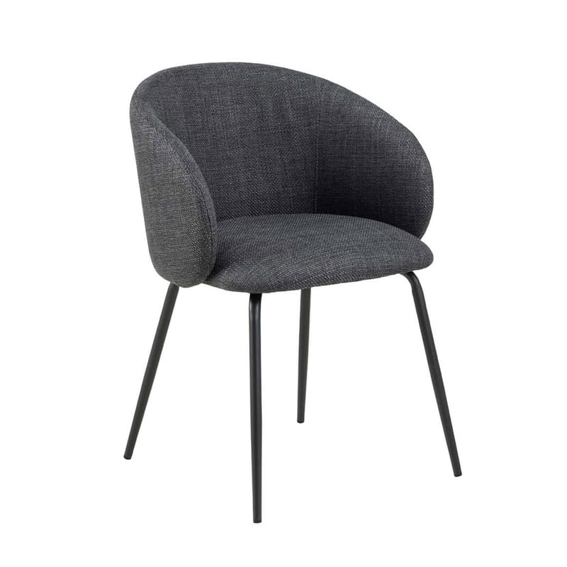 Spisestol HOME4YOU Eleanor med armlene, grå, Grå