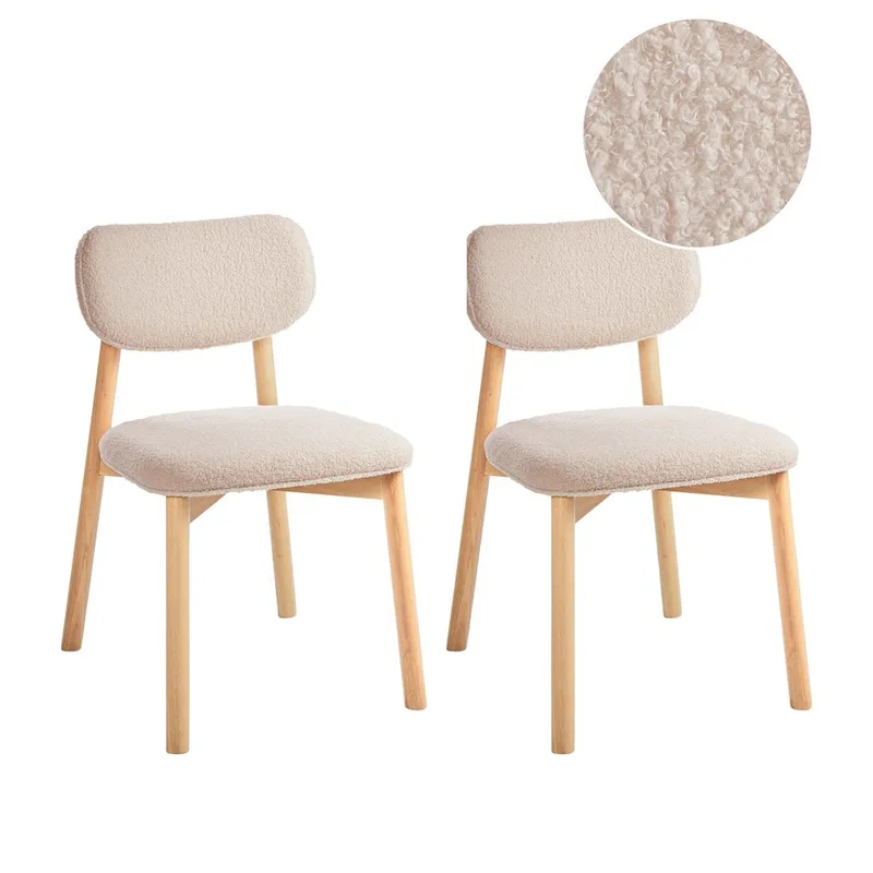 Spisestol Mills 2-pakning, Brun, Beige