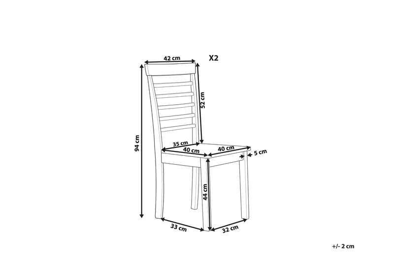 Battersby Spisestol 2-pk - Hvit/Lyst Tre - Møbler - Stoler & lenestoler - Spisestuestoler & kjøkkenstoler