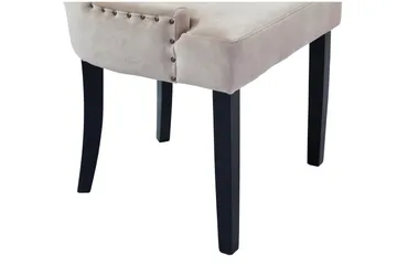 Viktoria Spisestol Fløyel - Sand / Beige - Møbler - Stoler & lenestoler - Spisestuestoler & kjøkkenstoler