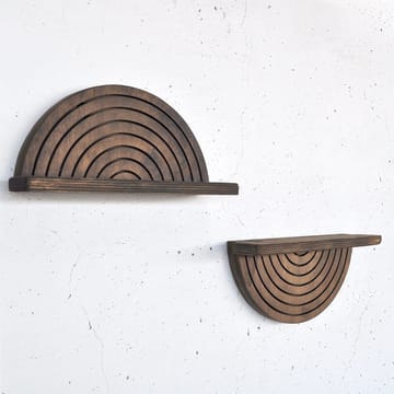 Dekorativ vegghylle i tre Hanah Home Raflon (31 x 16 x 9 cm) Modell halvsirkel miks - Oppbevaring - Vegghengt oppbevaring