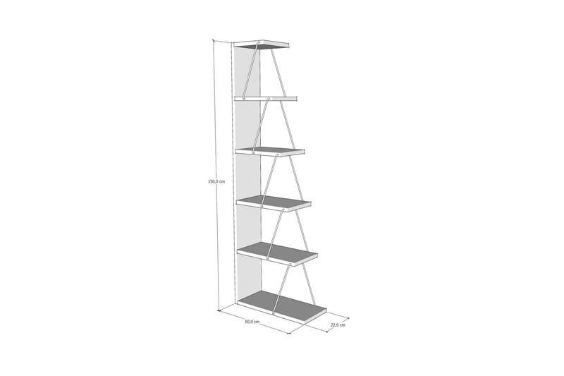 Bookshelf Pine|Svart - Natur/Svart - Oppbevaring - Hyller - Bokhylle