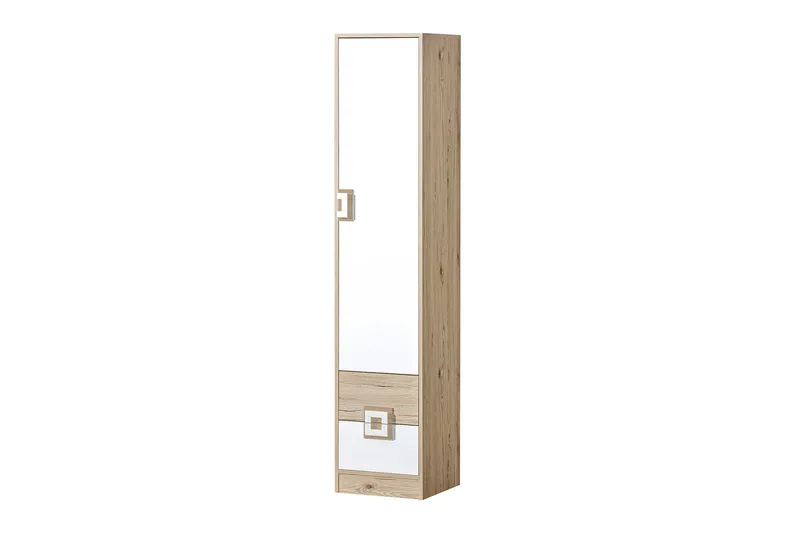 Klacksberg Hylle 40x40x190 cm, Beige / Hvit