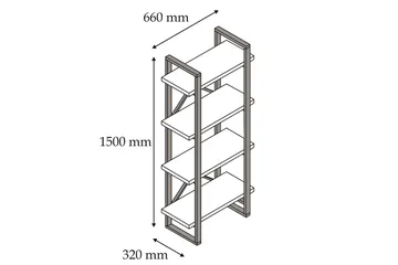 Puqa Design Bokhylle - Oppbevaring - Hyller - Bokhylle