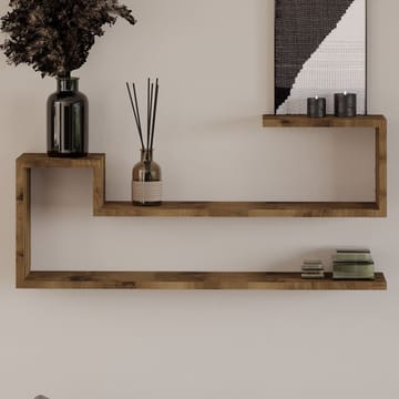 Melto Vegghylle 90x41,2x17 cm - Antikk valnøtt - Oppbevaring - Hyller - Vegghylle