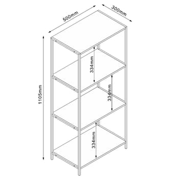 Shelf HOME4YOU - ask/svart - Oppbevaring - Hyller - Hylleplan & hyllekonsoll