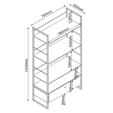 Shelf HOME4YOU - eik/hvit - Oppbevaring - Hyller - Hylleplan & hyllekonsoll