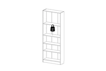 Trysil Bokhylle 79 cm - Hvit - Oppbevaring - Hyller - Bokhylle