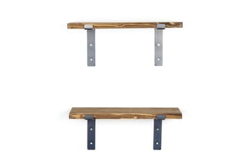 Fercho Vegghylle 40 cm - Svart / Valnøtt - Oppbevaring - Hyller - Vegghylle