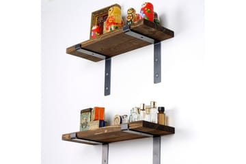 Fercho Vegghylle 40 cm - Svart / Valnøtt - Oppbevaring - Hyller - Vegghylle