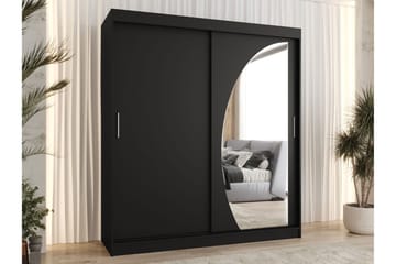 Amira Garderobeskap Med Speil 180x200 cm - Beige - Oppbevaring - Klesoppbevaring - Garderober & garderobesystem