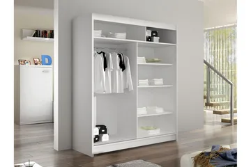 Bay Garderobe Med Speil 150x200 cm - Svart - Oppbevaring - Klesoppbevaring - Garderober & garderobesystem