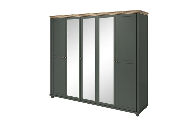 Doade Garderobe 62x154 cm, Grønn|Natur