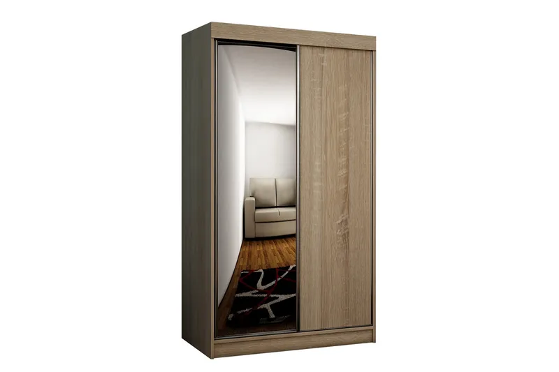 Dunkra Garderobe med Speil LED-belysning Blå 100 cm, Sonomaeik