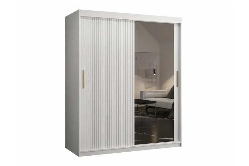 Dunvegan Garderobe med speil, Hvid