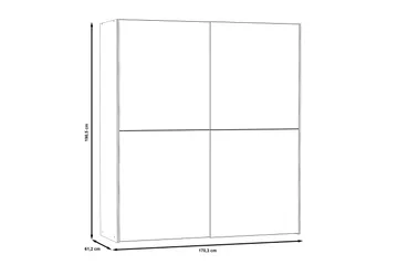 Edessa Garderobe 62x171 cm - Brun - Oppbevaring - Klesoppbevaring - Garderober & garderobesystem