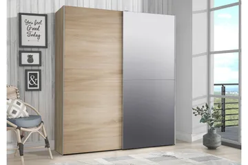 Edessa Garderobe 62x171 cm - Brun - Oppbevaring - Klesoppbevaring - Garderober & garderobesystem
