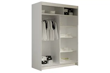 Estella Garderobe Skyvedører Speil - Eik - Oppbevaring - Klesoppbevaring - Garderober & garderobesystem