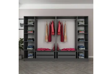 Fruitland Garderobe 225 cm - Antrasitt - Oppbevaring - Klesoppbevaring - Garderober & garderobesystem
