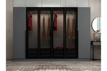 Fruitland Garderobe 225 cm - Antrasitt - Oppbevaring - Klesoppbevaring - Garderober & garderobesystem