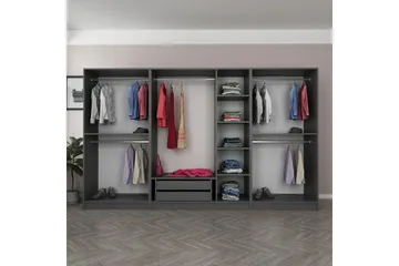 Fruitland Garderobe 315 cm - Antrasitt - Oppbevaring - Klesoppbevaring - Garderober & garderobesystem
