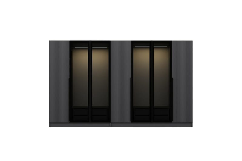 Fruitland Garderobe 315 cm - Antrasitt - Oppbevaring - Klesoppbevaring - Garderober & garderobesystem