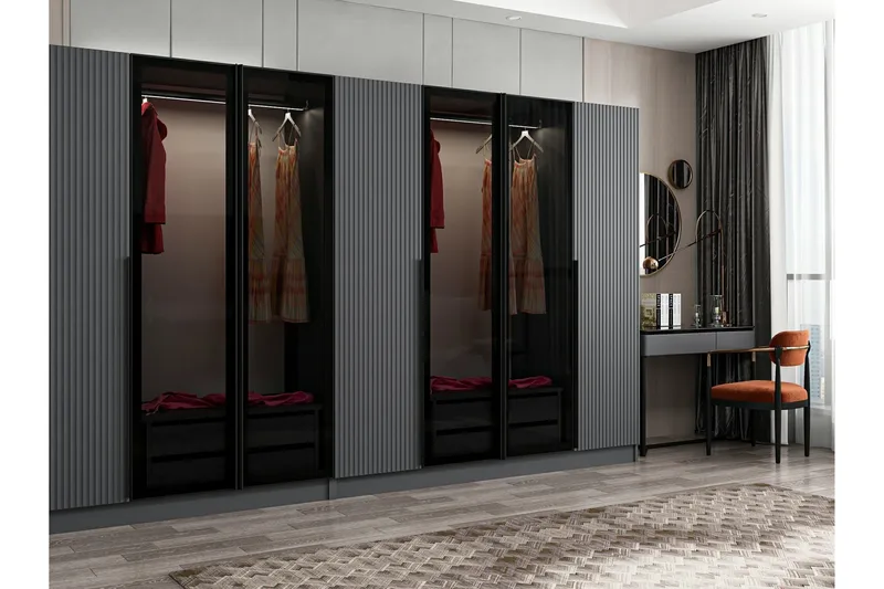 Fruitland Garderobe 315 cm, Antrasitt