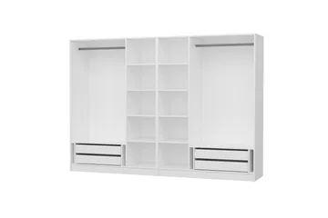 Fruitland Garderobe med Speil - Hvit - Oppbevaring - Klesoppbevaring - Garderober & garderobesystem