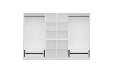 Fruitland Garderobe med Speil - Hvit - Oppbevaring - Klesoppbevaring - Garderober & garderobesystem