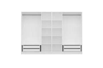 Fruitland Garderobe med Speil - Hvit - Oppbevaring - Klesoppbevaring - Garderober & garderobesystem