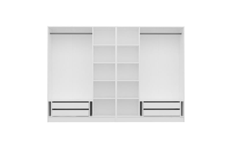 Fruitland Garderobe med Speil - Hvit - Oppbevaring - Klesoppbevaring - Garderober & garderobesystem