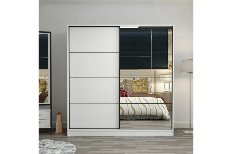 Fruitland Garderobe med Speil, Hvit