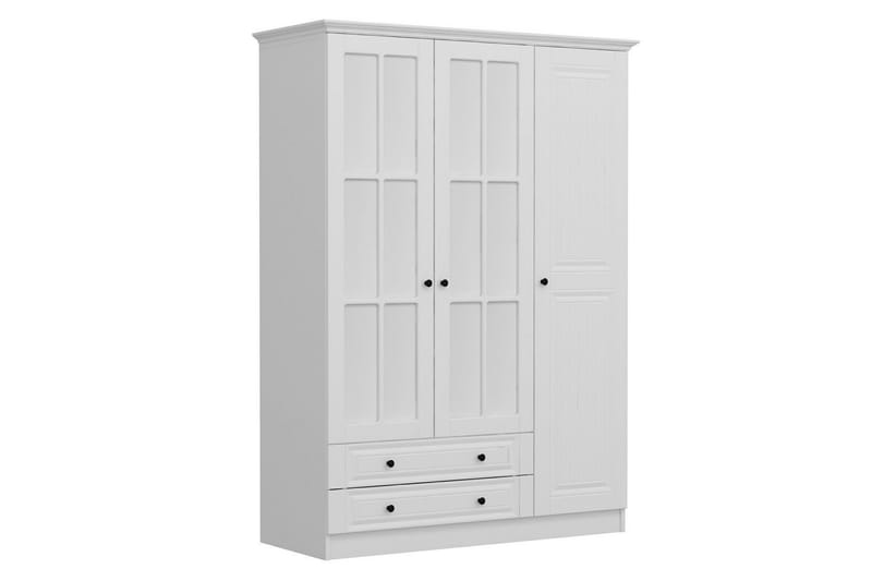 Fruitland Garderobe med Speil - Hvit - Oppbevaring - Klesoppbevaring - Garderober & garderobesystem