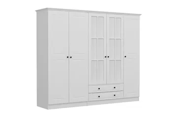 Fruitland Garderobe med Speil - Hvit - Oppbevaring - Klesoppbevaring - Garderober & garderobesystem