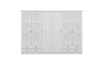 Fruitland Garderobe med Speil - Hvit - Oppbevaring - Klesoppbevaring - Garderober & garderobesystem